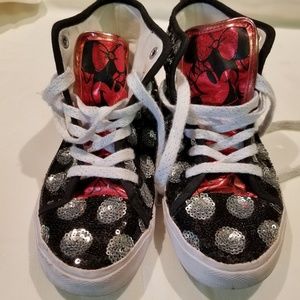 Girls Minnie Mouse Sparkle Sequin Shoes Size 5